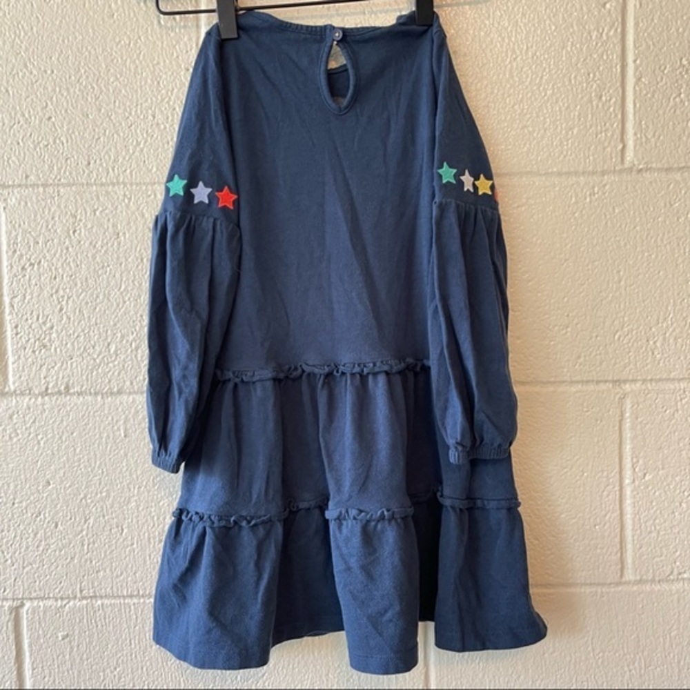 Mini Boden Bright Tiered Stormy Blue Unicorn Jersey Dress in Navy Size 5-6 Year - Picture 3 of 10
